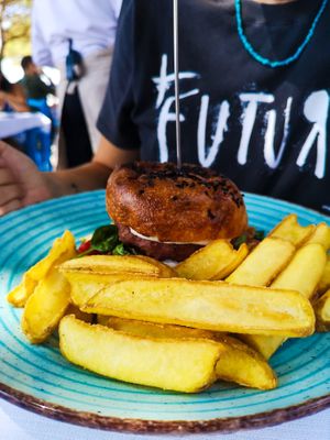 Beyond burger at Il Lido  in Oristano