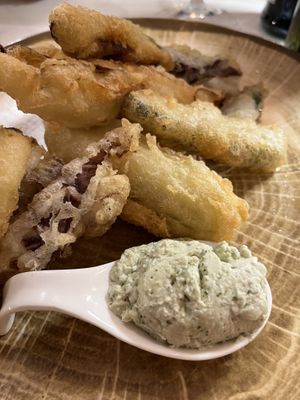 Tempura veg  at Il Lido  in Oristano