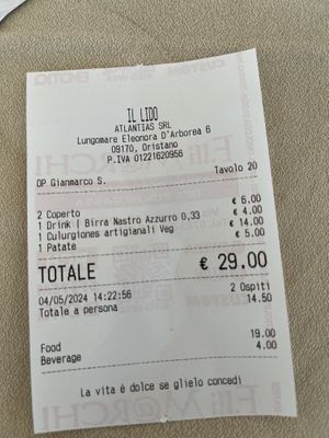   at Il Lido  in Oristano