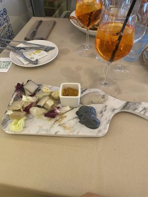 Tagliere formaggi vegani di veghù (gia iniziato)  at Il Lido  in Oristano