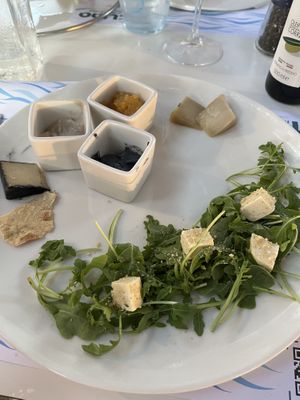 Veghu cheese platter  at Il Lido  in Oristano
