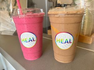 Dragon and Wake’N’Shake smoothies at HEAL in Hamilton