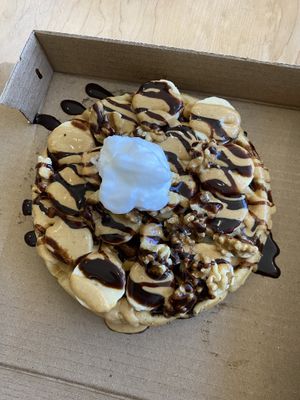 PB split waffle  at HEAL in Hamilton