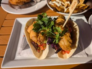 Beer battered fysh tacos at Moose Winooski's in Kitchener
