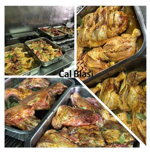 Guisaditos de pollo y costilla de cerdo at Cal Blasi in Berga