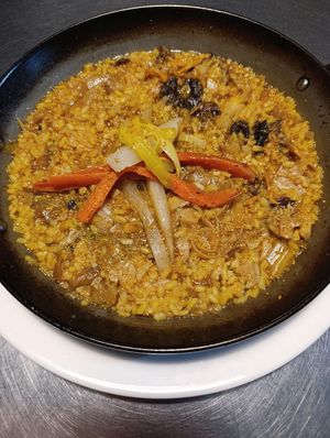 Paellita vegetariana 🥰🥕 at Cal Blasi in Berga