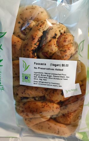 Vegan Foccacia at Yes Natural Bakery in East Singapore