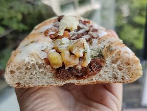 New vegan bak kwa surf walnut. Nice! Generous amount of ingredients at Yes Natural Bakery in East Singapore