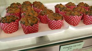 Pumpkin cup cake at Yes Natural Bakery in East Singapore