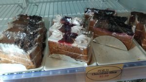Chocolate slice eggless cake at Yes Natural Bakery in East Singapore
