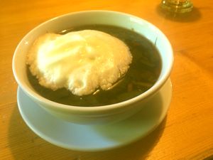 Beetroot soup at Puchaczowka in Sienna