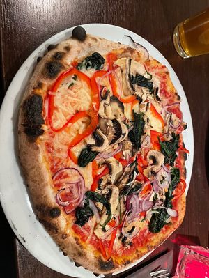     Solo verdure pizza made vegan   at Very Italian Pizza in Leiden