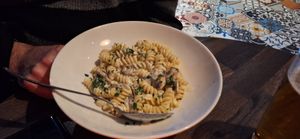 Fusilli vegan creamy pasta at Very Italian Pizza in Leiden