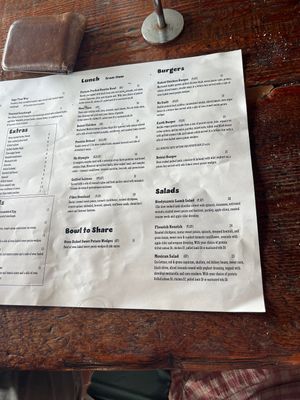 Menu 2024   at The Shack in Monterey