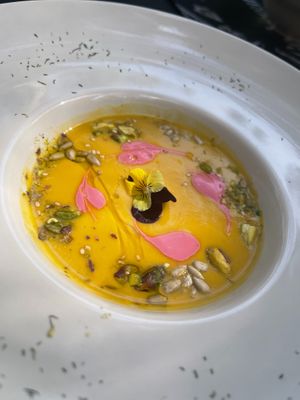 Squash and pumpkin soup  at Go Vegan by Adrian Muser in Altea