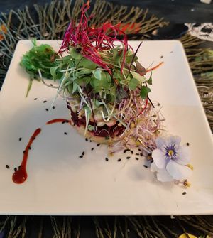 tartar crudivegano at Go Vegan by Adrian Muser in Altea