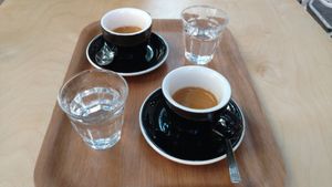 Espresso at Los Picos Café in Valencia