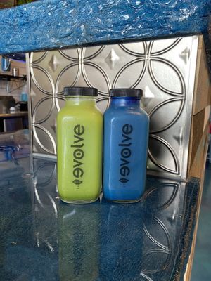 The Hidden Agenda & The Sapphire... 💚💙 at Evolve Juice & Smoothie Bar in Keego Harbor