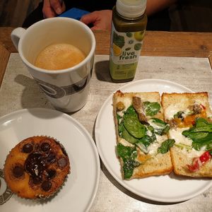 Chocolate Muffin, focaccia at Espresso House in Berlin