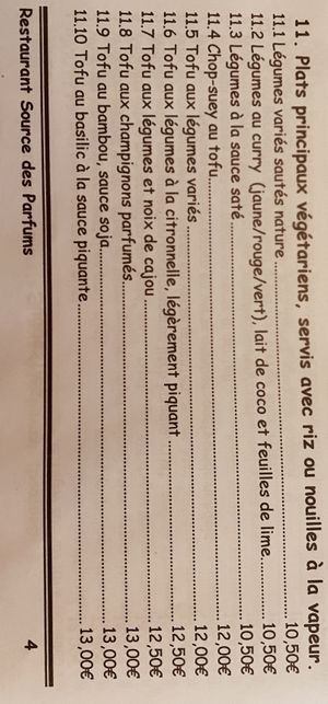 Menu à prendre avec riz pour être végétalien   at Source des Parfums in Wavre