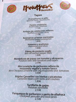 All tapas is vegan at Manumaga in Mojacar