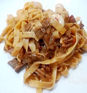 Mushrooms tagliatelle at Manumaga in Mojacar