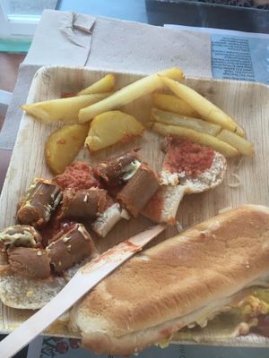 Vegan hotdog!  at Manumaga in Mojacar