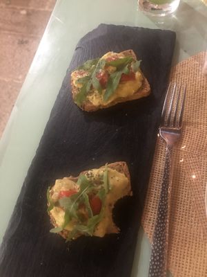 Bruschette with guacamole 💚 at Jungle Bar & Bistrot in Monopoli