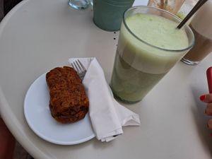 'Warm' tasty banana bread at Café de Theresa in Estepona