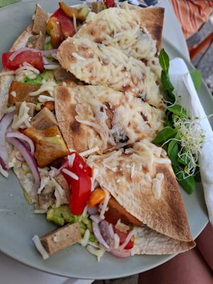 Vegan cheese... I was not sure... at Café de Theresa in Estepona