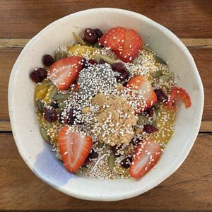 Mango bowl at Tierra in Tulum
