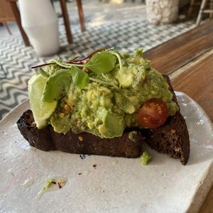 Avocado toast at Tierra in Tulum