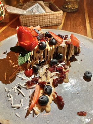 Chocolate torte at Tierra in Tulum