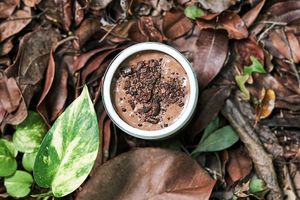 Cocoa banan smoothie at Tierra in Tulum