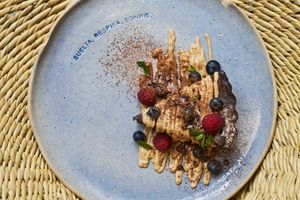 Banana tart at Tierra in Tulum