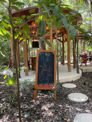 New juice and smoothie bar near the restaurant at Tierra in Tulum