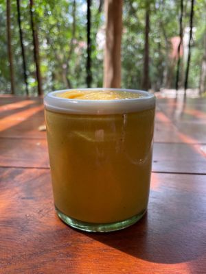 Mango-banana smoothie at Tierra in Tulum