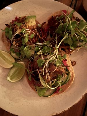 “Tuna” Tostadas (lunch + dinner menu) - this was our favorite dish!   at Tierra in Tulum