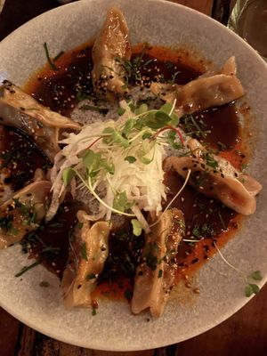 Gyosas (dinner menu)  at Tierra in Tulum