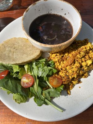 Tofu scramble (breakfast menu)   at Tierra in Tulum