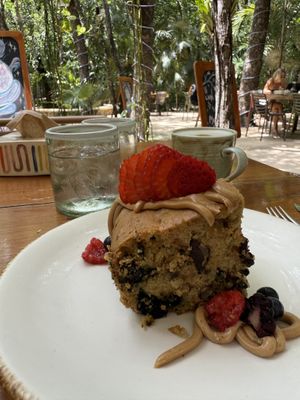 Vegan bread of the day | blueberry   at Tierra in Tulum