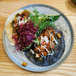 Choriqueso tacos at Casa Kaizen in Montreal