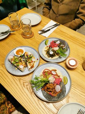 Tacos and quesadilla at Casa Kaizen in Montreal