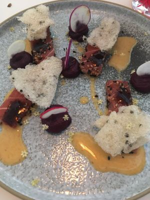 Sashimi fauxsaumon... at Casa Kaizen in Montreal