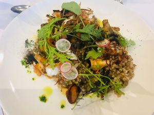 Chanterelles & barley  at Cuillin Hills Hotel in Isle Of Skye