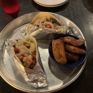 Freakin Vegan Tacos w/ plantains  at Taco Mamacita in Chattanooga
