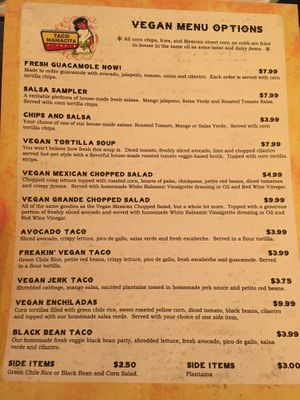A full vegan menu! Just request it.  at Taco Mamacita in Chattanooga