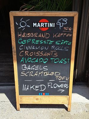 Daily specials at Naked Flowers in Mondsee