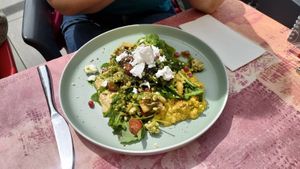 Tabbouleh with scrambled tofu at Naked Flowers in Mondsee
