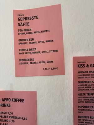 Menu  at Naked Flowers in Mondsee